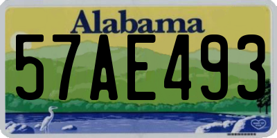 AL license plate 57AE493