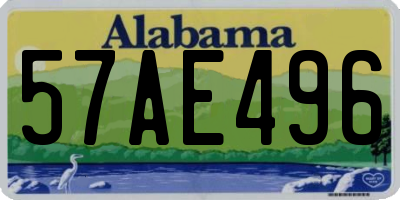 AL license plate 57AE496