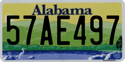 AL license plate 57AE497