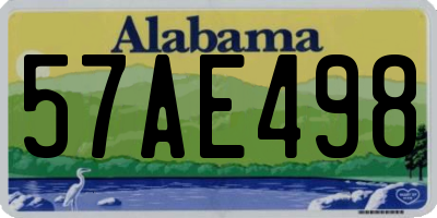 AL license plate 57AE498