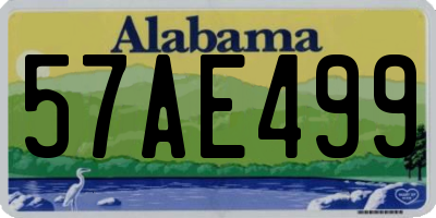 AL license plate 57AE499