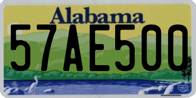 AL license plate 57AE500