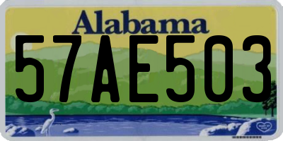 AL license plate 57AE503