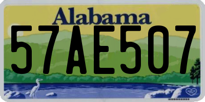 AL license plate 57AE507