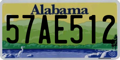 AL license plate 57AE512