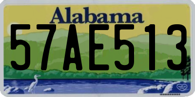AL license plate 57AE513