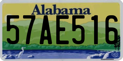 AL license plate 57AE516