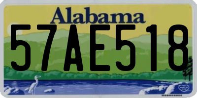 AL license plate 57AE518