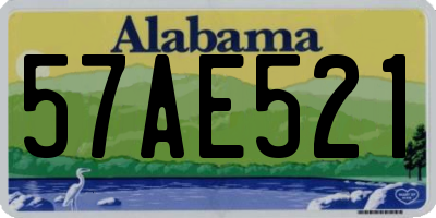 AL license plate 57AE521