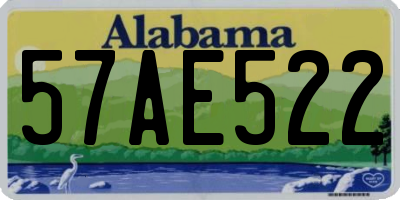 AL license plate 57AE522