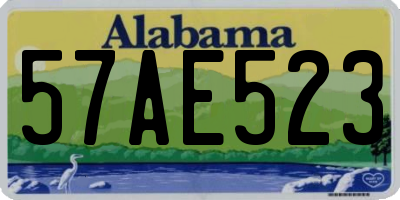 AL license plate 57AE523