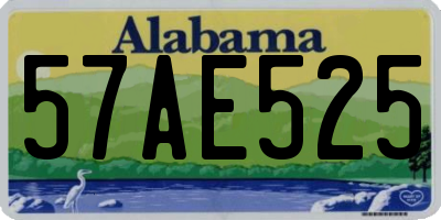 AL license plate 57AE525