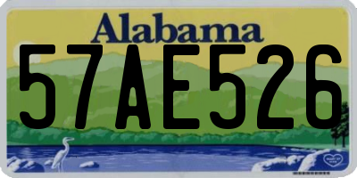 AL license plate 57AE526