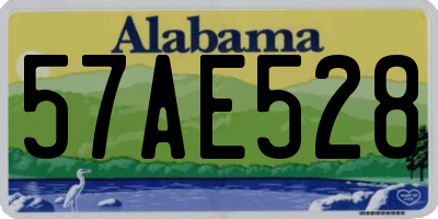 AL license plate 57AE528