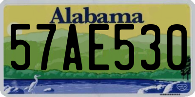 AL license plate 57AE530