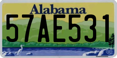 AL license plate 57AE531