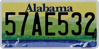 AL license plate 57AE532