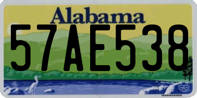 AL license plate 57AE538