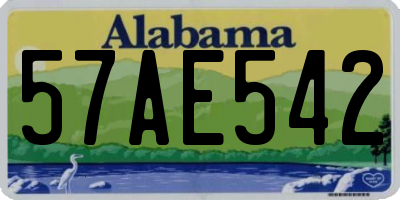 AL license plate 57AE542