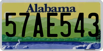 AL license plate 57AE543