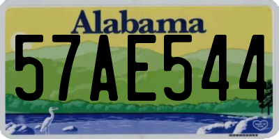 AL license plate 57AE544