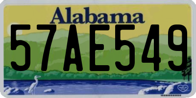 AL license plate 57AE549