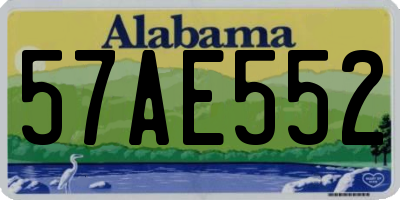 AL license plate 57AE552