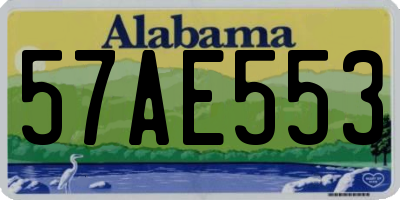 AL license plate 57AE553