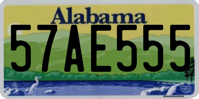 AL license plate 57AE555