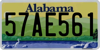 AL license plate 57AE561