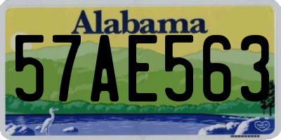 AL license plate 57AE563