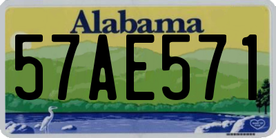 AL license plate 57AE571