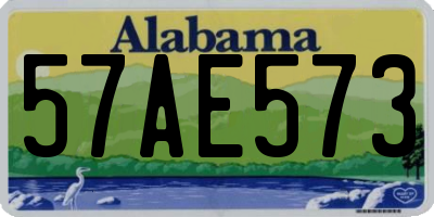 AL license plate 57AE573