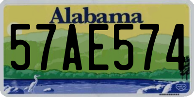 AL license plate 57AE574