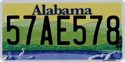 AL license plate 57AE578