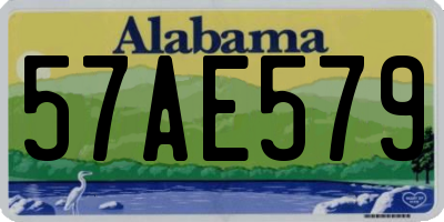 AL license plate 57AE579
