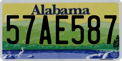 AL license plate 57AE587