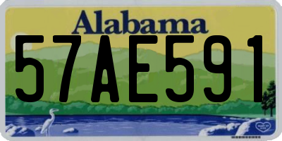 AL license plate 57AE591