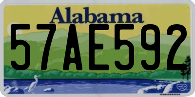 AL license plate 57AE592