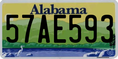 AL license plate 57AE593