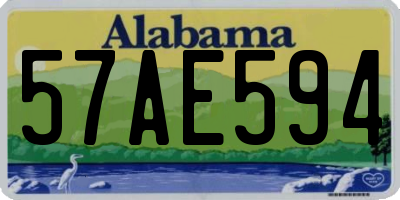 AL license plate 57AE594
