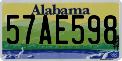 AL license plate 57AE598