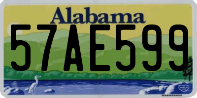 AL license plate 57AE599