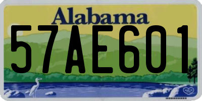 AL license plate 57AE601
