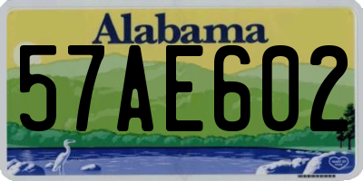 AL license plate 57AE602