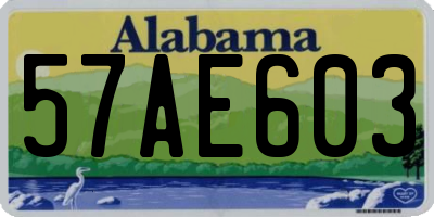 AL license plate 57AE603