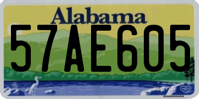 AL license plate 57AE605