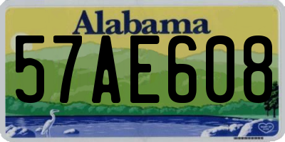 AL license plate 57AE608