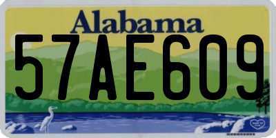 AL license plate 57AE609