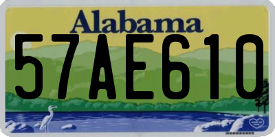 AL license plate 57AE610